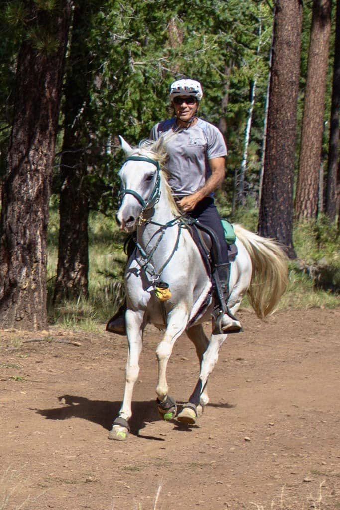 Lucian Spataro on a horse