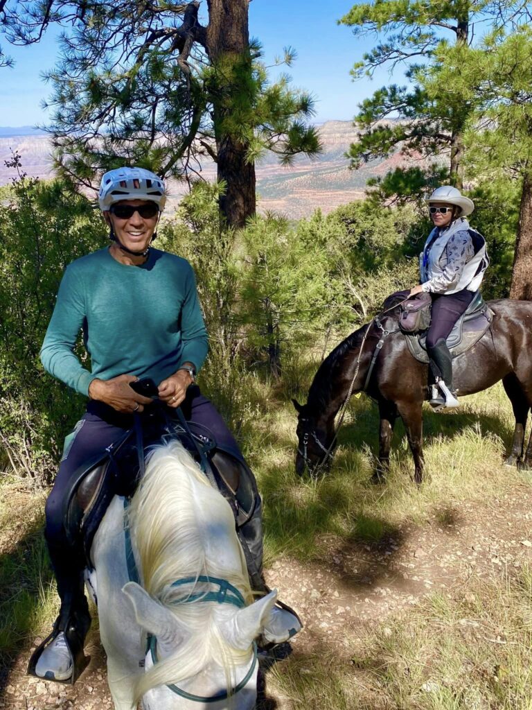 Lucian Spataro on horse at the grand canyon