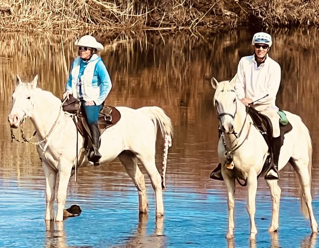 river horse back ride with Lucian and Tracy